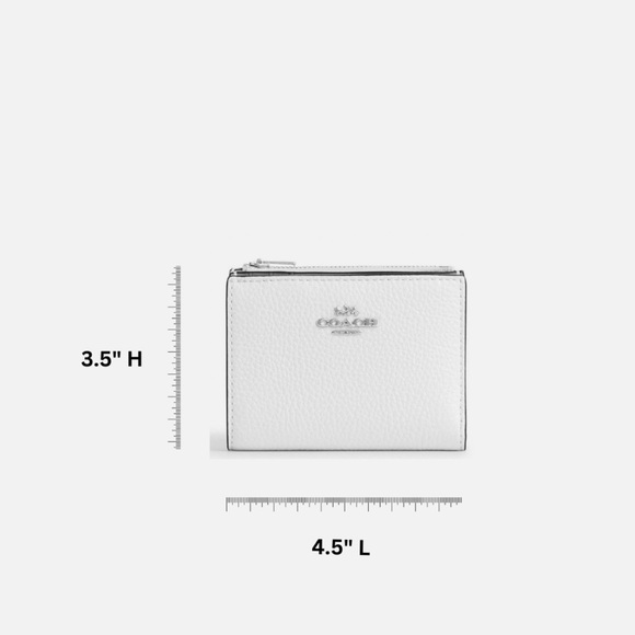 COACH Mini Belt Bag/Bifold Wallet Silver/Black•Refined pebble leather•2Pcs Set - Picture 6 of 8